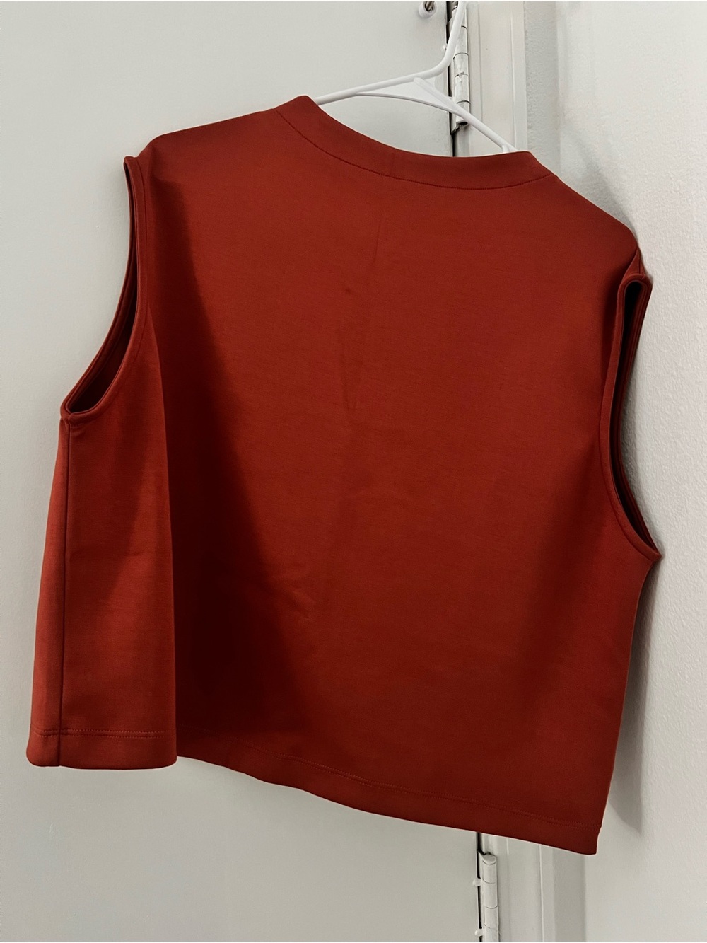 Modern Sleeveless Tank Top in Rust